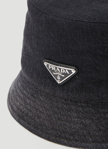 Prada Denim Bucket Hat Black pra0152085