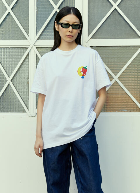 Sky High Farm Workwear ロゴプリントTシャツ ホワイト skh0354012