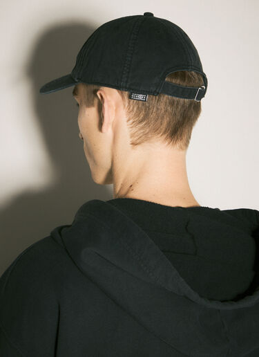 Logo Embroidery Baseball Cap MM6 Maison Margiela Logo Embroidery Baseball Cap Black mmm0157015