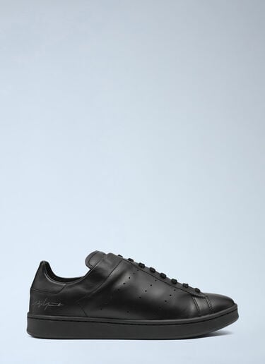 LN-CC® - Y-3: Diagonal Stan Smith Sneakers - Black Y-3 Diagonal Stan Smith Sneakers Black yyy0165027