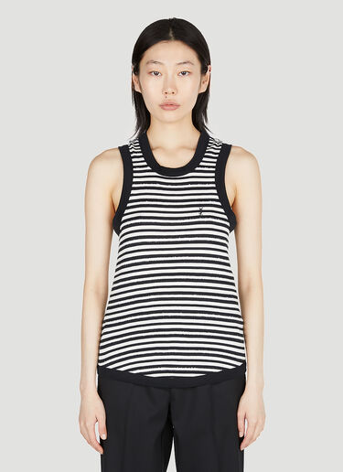 Saint Laurent Striped Tank Top Black sla0252020