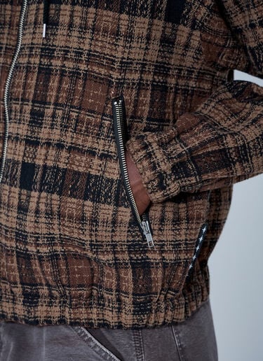 Bott Heavy Check Zip Hoodie Brown bot0165003