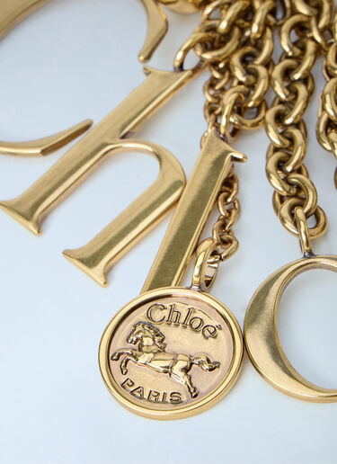 LN-CC® - Chloé: Chloé Symbols Keychain - Gold Chloé Chloé Symbols Keychain Gold chl0265045