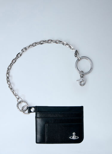 Vivienne Westwood Chain-Attached Leather Card Holder Black vvw0164003