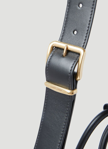Miu Miu 小号 Trunk 皮革手提包 黑色 miu0254063