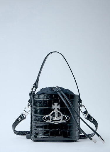 Daisy Drawstring Bucket Bag Vivienne Westwood Daisy Drawstring Bucket Bag Black vww0363006