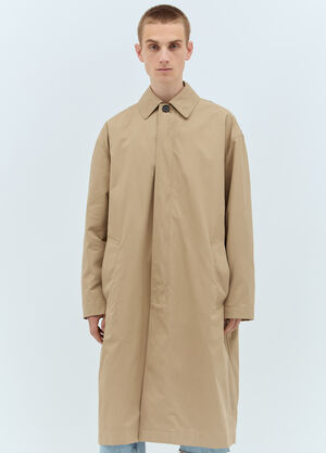 Homme Plissé Issey Miyake Cotton Twill Trench Coat Black hmp0159009