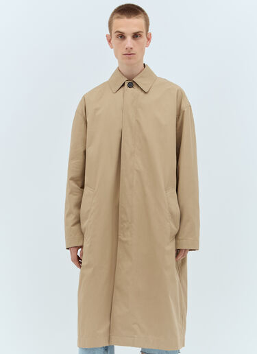 Bottega Veneta Cotton Twill Trench Coat Beige bov0157005