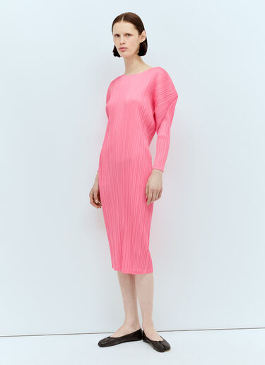 Pleats Please Issey Miyake Monthly Colors: February Midi Dress Pink plp0256003