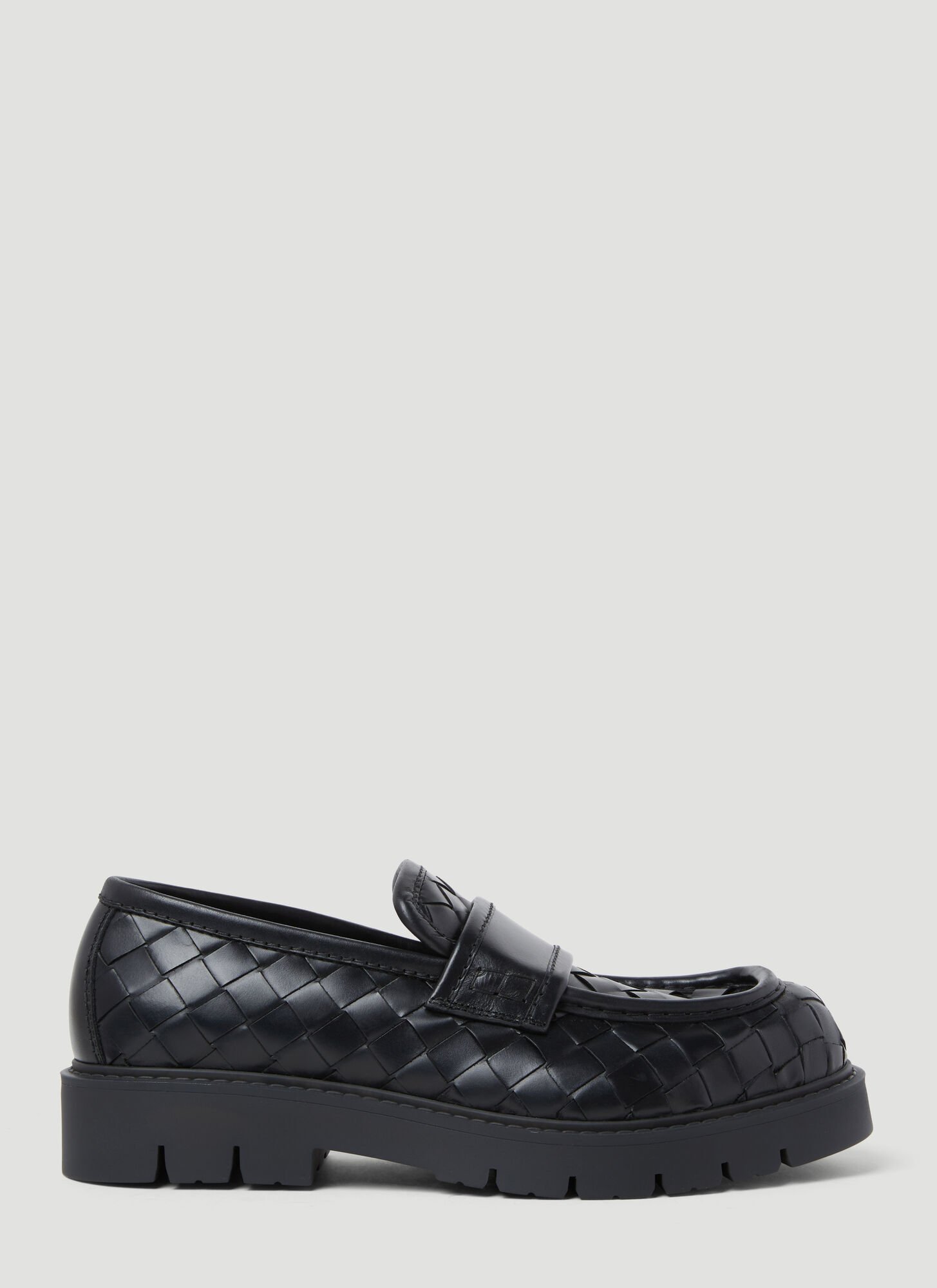 Shop Bottega Veneta Haddock Loafers In Black