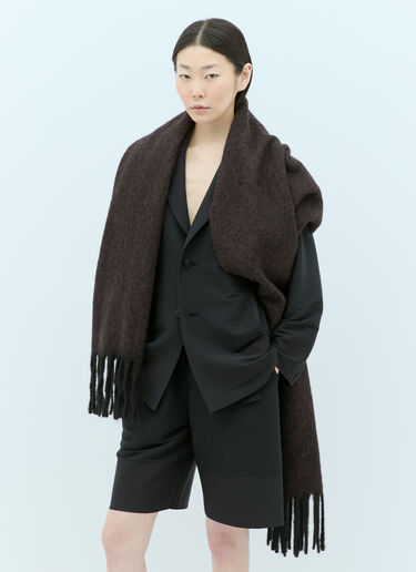 Alpaca Fringe Scarf Issey Miyake Alpaca Fringe Scarf Brown ism0255013