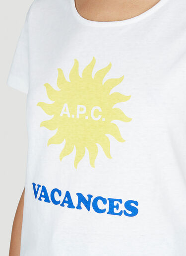 Vacances Tシャツ A.P.C. Vacances Tシャツ ホワイト apc0252005