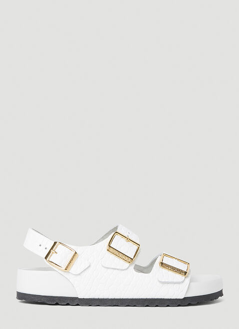 Birkenstock Milano Embossed Sandals White brk0352004