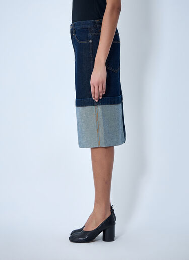 Khaite Kilian Midi Skirt Blue kha0264003