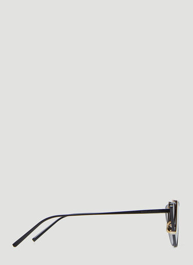 Saint Laurent Bar Trim Triangular Sunglasses Black sla0248073