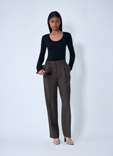 TOTEME Pleated Pants Brown tot0263021