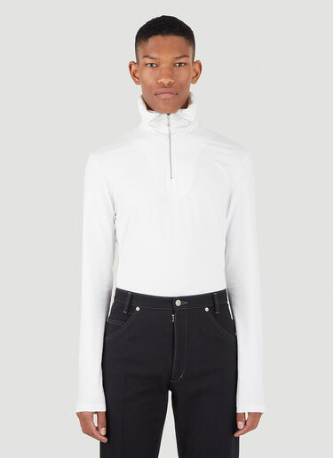 Jil Sander+ High-Neck Zipped Top  White jsp0145008