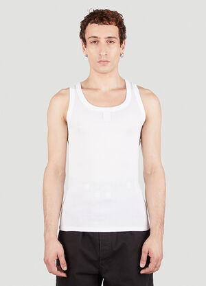 Raf Simons x Fred Perry Logo Patch Tank Top Black rsf0152002