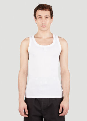 Raf Simons Logo Patch Tank Top White raf0151002