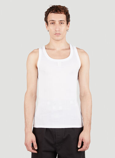 Raf Simons Logo Patch Tank Top White raf0151002