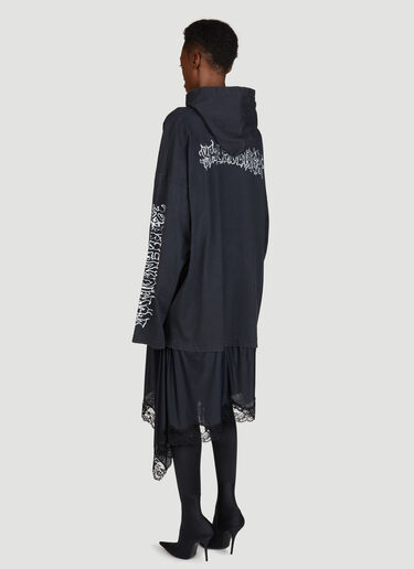 Balenciaga Hooded Hybrid Dress Black bal0255027