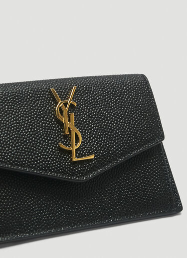 Saint Laurent Uptown Flap Cardholder Black sla0243090