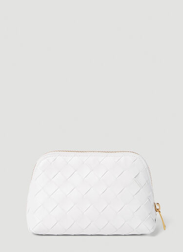 Bottega Veneta イントレチャート ビューティーポーチ ホワイト bov0255088