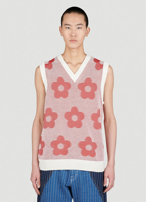 Charlie Constantinou Flower Spot Vest Blue cco0154007