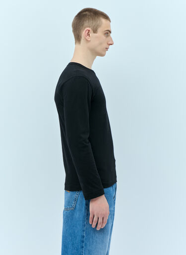 Comme Des Garçons PLAY ロゴパッチ ロングスリーブTシャツ  ブラック cpl0355013