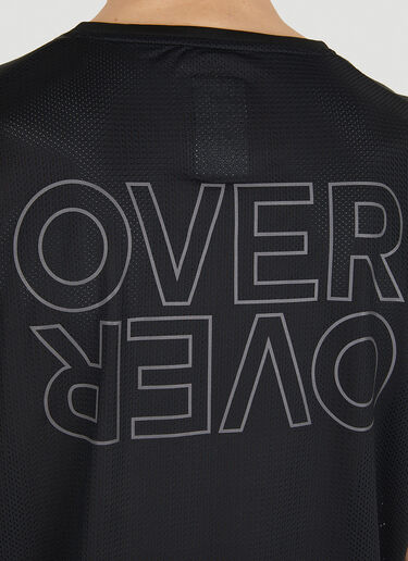 OVER OVER 로고 프린트 스포츠 T-셔츠 블랙 ovr0150005