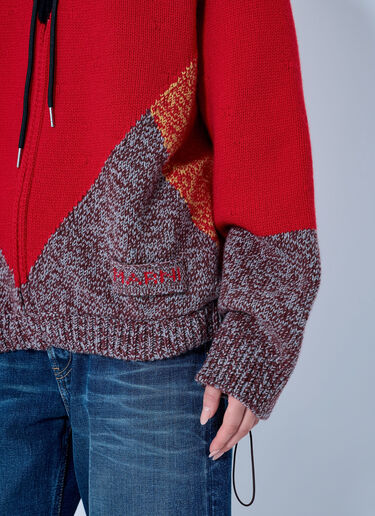 LN-CC® - Marni: Zippered Knit Sweater - Red Marni Zippered Knit Sweater Red mni0266002
