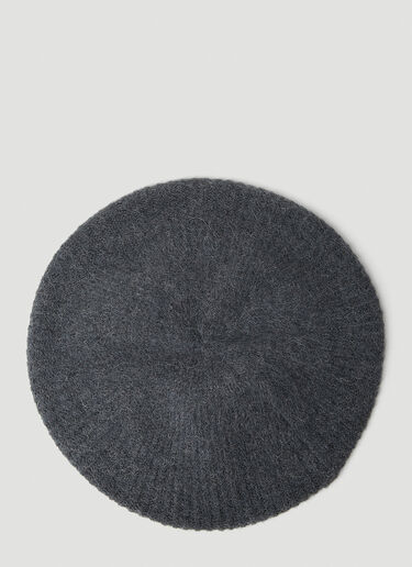 GANNI Logo Patch Beret Black gan0253060
