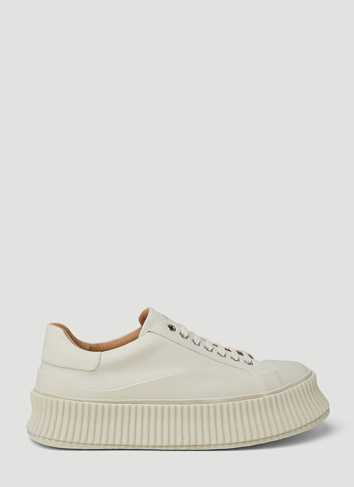 Jil Sander Vulcanized Trainers In White