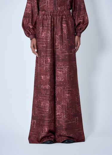 Max Mara Silk Pants Bordeaux max0263008