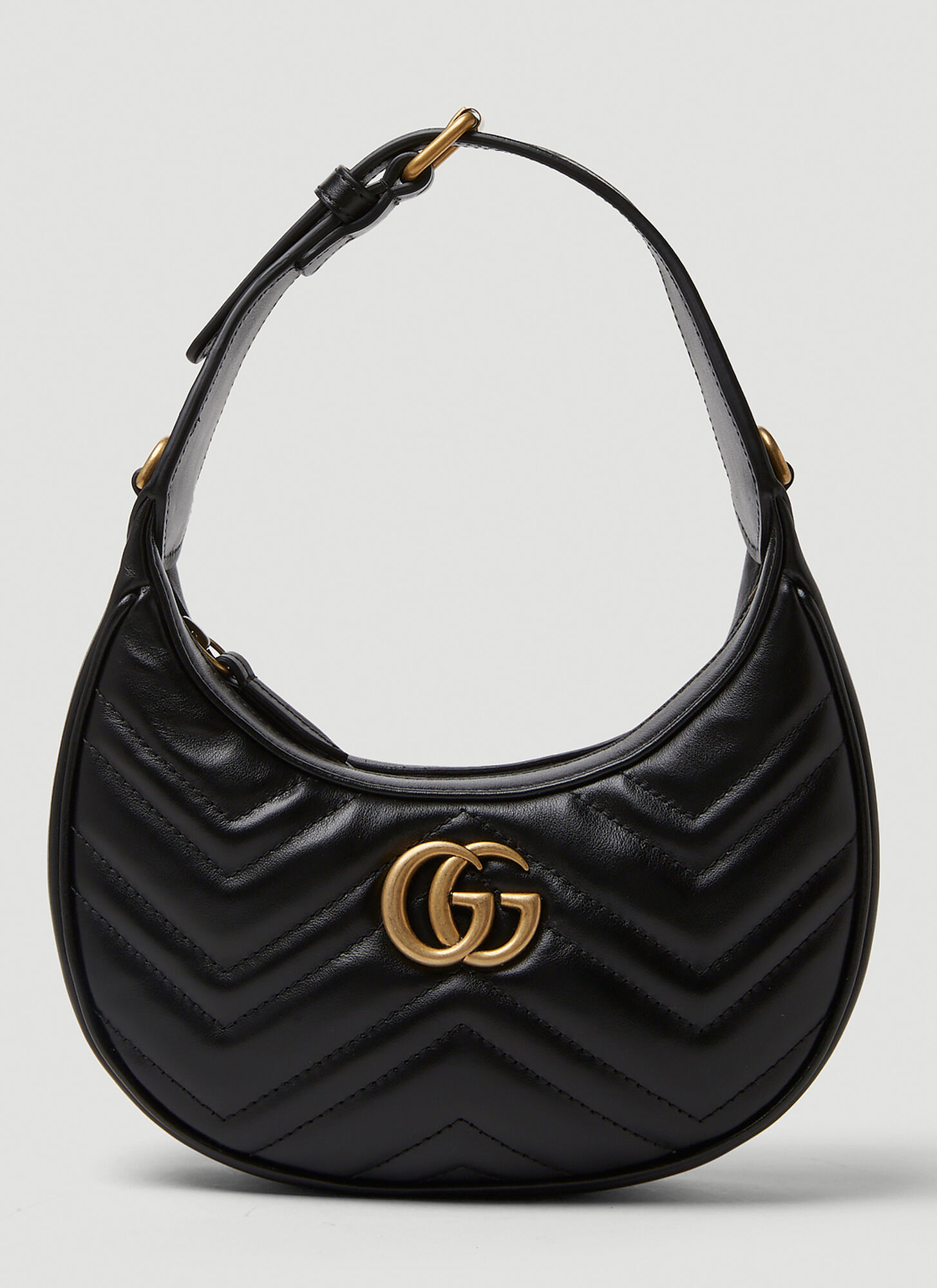 Shop Gucci Gg Marmont 2.0 Mini Shoulder Bag In Black