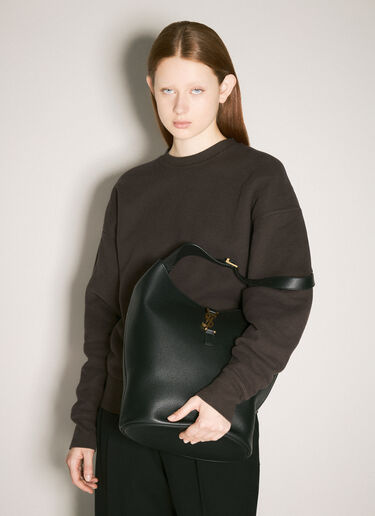 Saint Laurent Le 5 à 7 Hobo Bucket Bag Black sla0257095