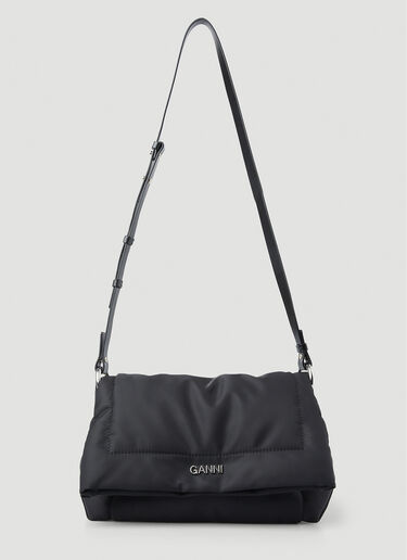 GANNI Pillow Small Flap Over Shoulder Bag Black gan0251068