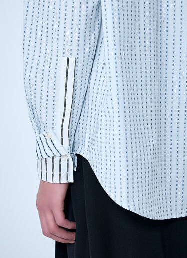 Jacquemus Patterned Cotton Poplin Shirt White jac0164017