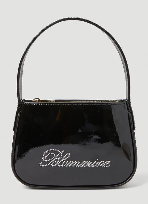 Blumarine Logo Embellished Shoulder Bag Grey blm0253010