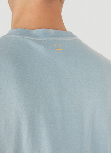 Acne Studios Face Patch T-Shirt Light Blue acn0149042