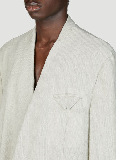 Bottega Veneta Light Wool Silk Mouline Blazer Cream bov0155004