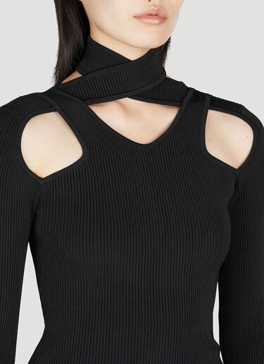 Coperni Cut-Out Knit Sweater Black cpn0253009