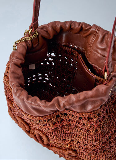 LN-CC® - Chloé: Mini Summer Banana Drawstring Shoulder Bag - Brown Chloé Mini Summer Banana Drawstring Shoulder Bag Brown chl0265059
