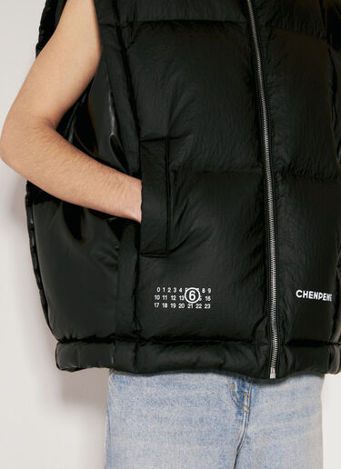 MM6 Maison Margiela x Chen Peng Puffer Gilet Black mmm0154011