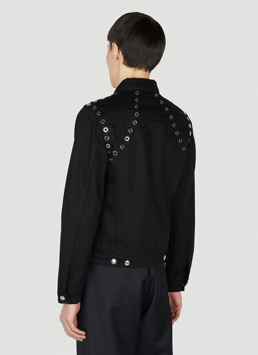 Alexander McQueen Eyelet Denim Jacket Black amq0151027