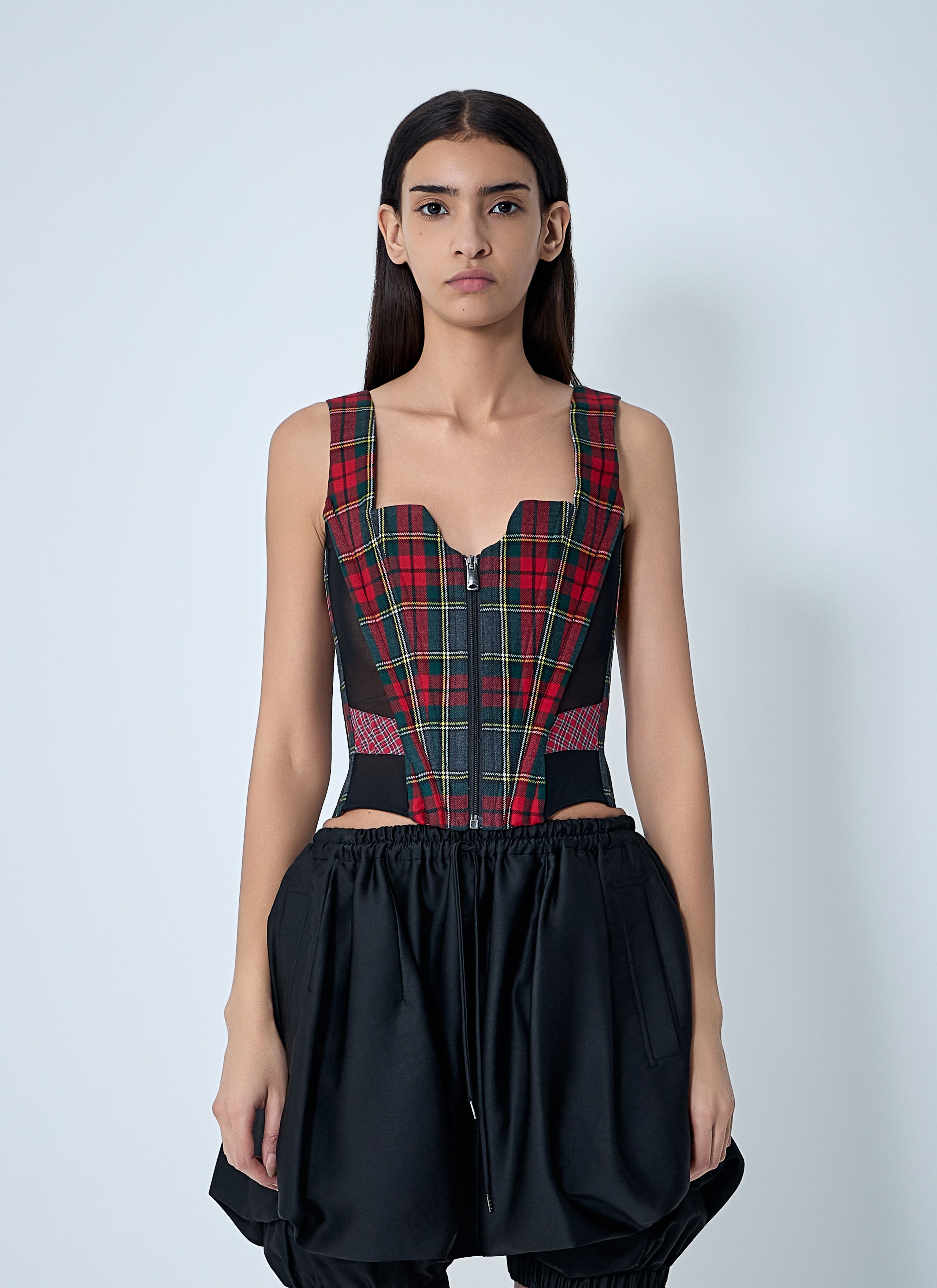 Vivienne Westwood Women's' Juliet Check Corset in Green | LN-CC®