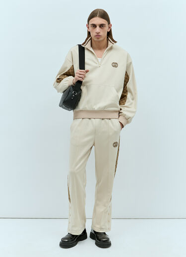 Gucci GG Half-Zip Sweatshirt Beige guc0155007