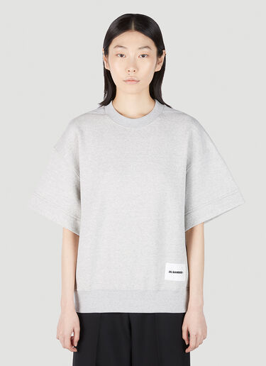 Jil Sander+ ロゴパッチ半袖Tシャツ グレー jsp0251008