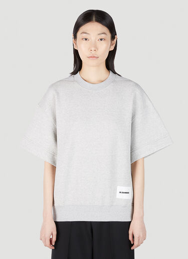 Jil Sander+ 徽标贴饰短袖 T 恤 灰色 jsp0251008