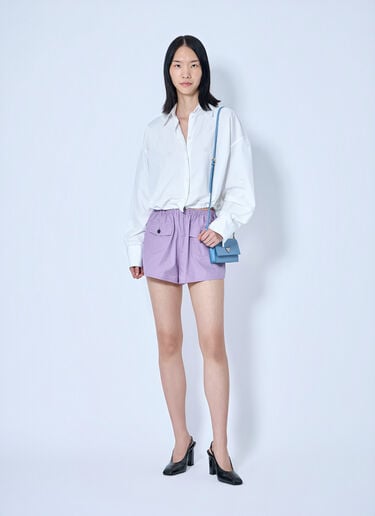 Prada Elasticated Waist Utility Shorts Purple pra0265005